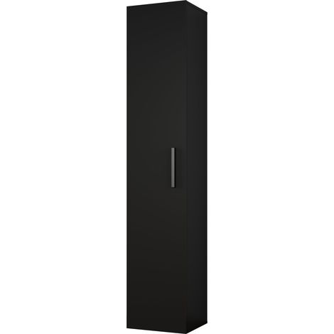 AX LIVING Schmaler Garderobenschrank Rosanno IVR – 40cm Breite Schwarz