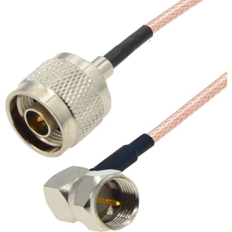 Pigtail F-Stecker RA / N-Stecker RG316 3m
