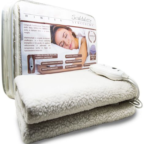 Coperta Elettrica Termica con Telecomando Tre Livelli di Calore Letto Singolo (1/5)