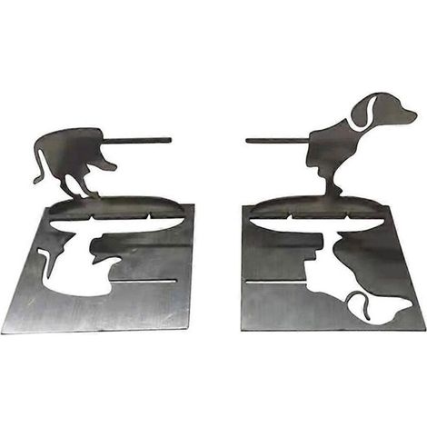 Support de barbecue pliable en acier inoxydable pour hot-dogs en forme de chiot, idéal pour la cuisson intérieure et extérieure. (1/5)