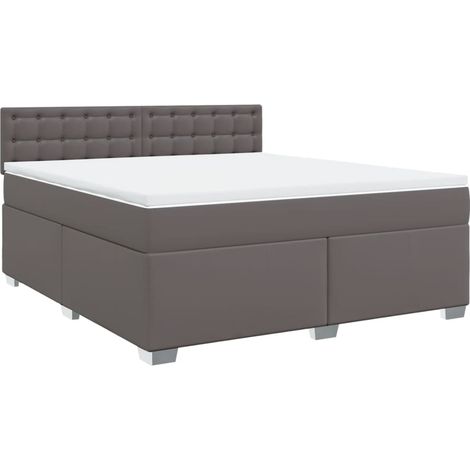 Maison Exclusive - Boxspringbett mit Matratze Grau 180x200 cm Kun