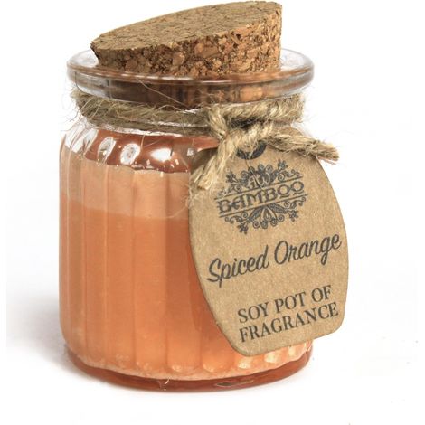 Bougie parfumée en pot de soja orange épicée- Vendu par 1 (1/4)