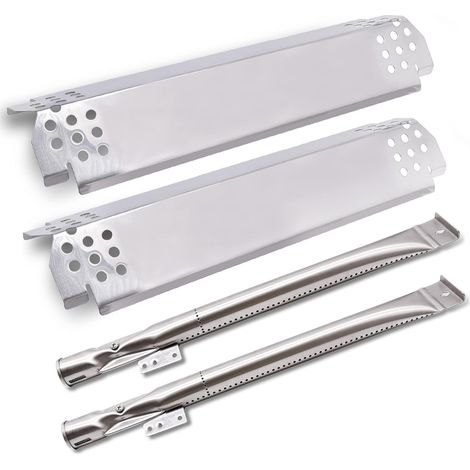 Hiorucet Pièces de rechange pour barbecue Nexgrill 2 brûleurs 720-0864, 720-0864M, plaques chauffantes et brûleurs de rechange pour Nexgrill 720-0864R, 720-0830H.