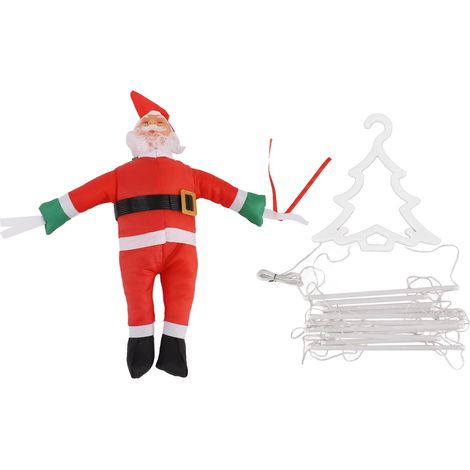 Guirlande lumineuse LED décorative en forme d'échelle avec figurine du Père Noël pour intérieur et extérieur, fenêtre, jardin, fête (prise britannique 220 V) (1/5)