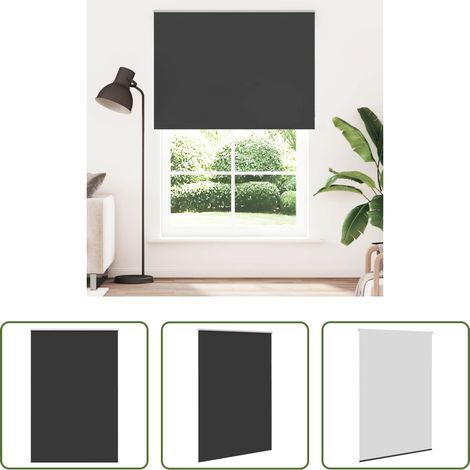 vidaXL Lichtschutz - Verdunkelungsrollo Schwarz 150x210 cm Stoffbreite 146,6 cm (1/5)