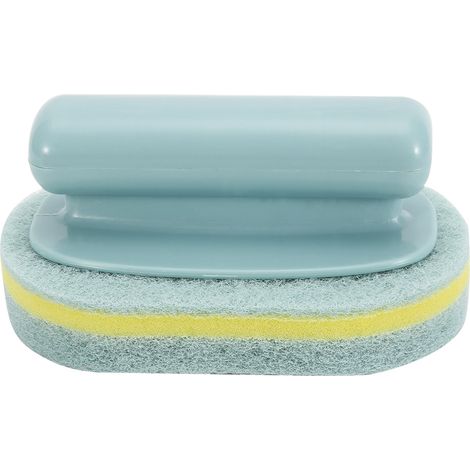 Brosse anti-rouille ergonomique XL en fibre douce PP, nettoyage efficace cuisine salle de bain sans rayures, bleue (1/5)
