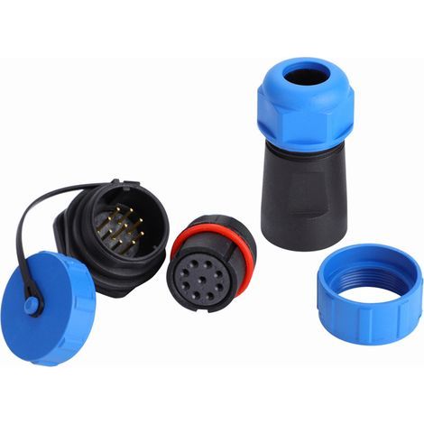 Connecteur de prise d'aviation en plastique étanche IP68 SP21 7 broches (9 broches) (1/5)