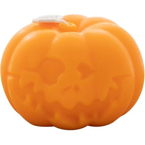 Bougies d'automne esthétiques, parfum longue durée, mignonnes et chaleureuses, forme de citrouille d'Halloween, parfum rose (1/5)