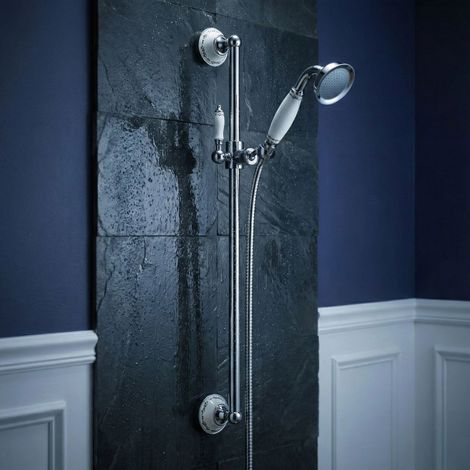 Barre de douche rétro nostalgique en chrome avec ensemble de douche en céramique PaulGurkes (1/5)