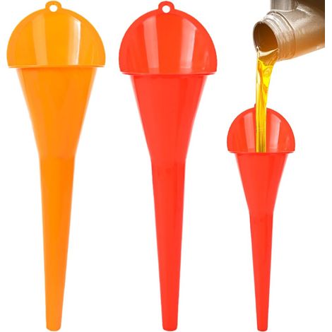 Langer, dünner Trichter, Einfülltrichter, Kraftstofftrichter, 2er-Pack langer Trichter für Benzinmotoröl, Motorradadditive, Landwirtschaft und andere praktische Anwendungen, 29 cm