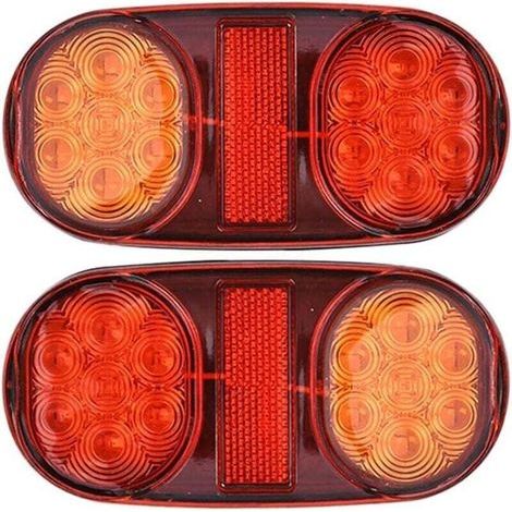12V LED-Anhängerleuchten, 2 Stück wasserdichte LED-Rückleuchten (1/4)