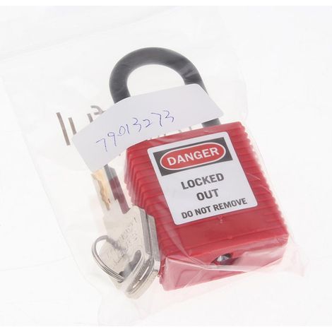 Cadenas De Verrouillage De Sécurité à Clé Différente Manille 38 Mm Rouge (1/5)