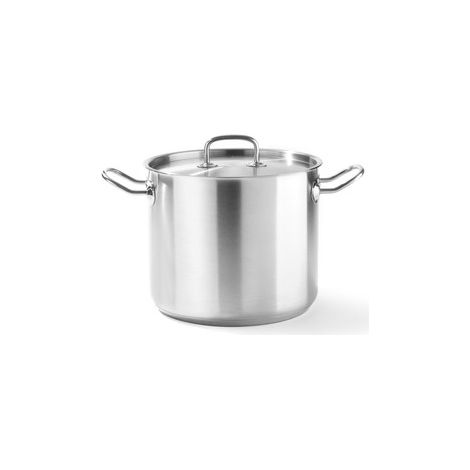 Olla alta Kitchen Line con tapa, 9 l de diámetro, 240 x 200 mm de alto - Hendi 837306