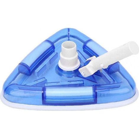 Tête d'aspiration de piscine, tête de sol triangulaire transparente avec Interface de tuyau de brosse (1/4)