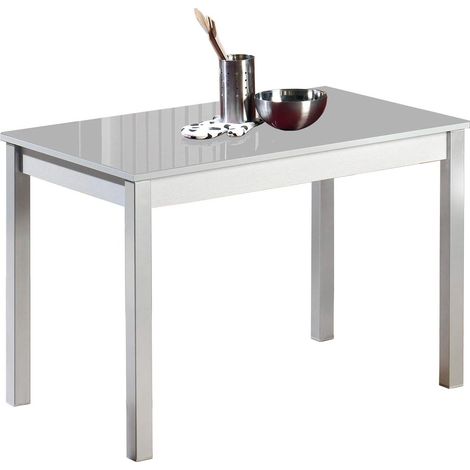 Table de Cuisine, métal, Gris, 80 x 40 cm