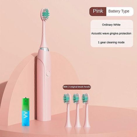 Brosse à dents électrique vibrante à poils souples, rechargeable, automatique et ultrasonique pour adultes (1/4)