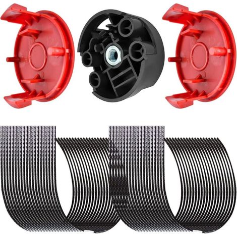 Bosch F016800431 Trimmer Line, 37 cm x 3.5 mm for AFS 23-37 Brushcutter, F016F04839 Trimmer Head, F016F04841 Trimmer Line Spool Cover (40 pieces + 2 + 1) (1/5)