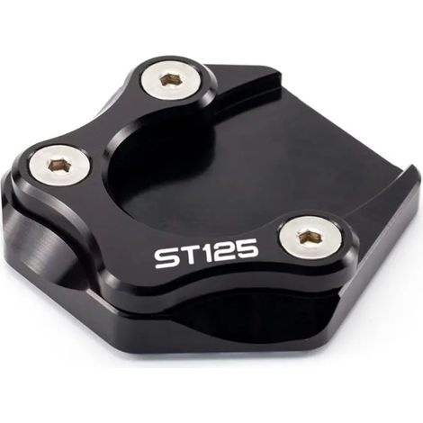 (Noir) Compatible avec HONDA ST125 DAX125 2022 2023 2024 Accessoires Béquille latérale, extension de béquille, plaque de support maxpower (1/4)