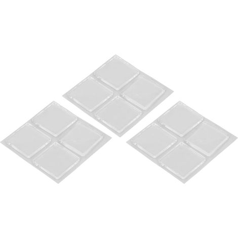 Lot de 12 butoirs carrés transparents pour portes de placard, protections murales adhésives pour véhicules (1/5)