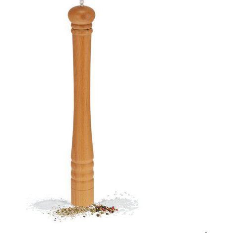 Moulin À Sel Et Poivre - Bois Hêtre - Meule En Céramique - Hauteur 51,5 Cm - XXL - Naturel (1/5)