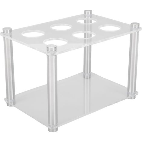 Halterung passend für Cirkul Kartuschen, rechteckig, 6 Löcher, Acryl, transparent, Aromaflaschen-Aufbewahrungsregal, Organizer für Küchenarbeitsplatte (1/5)