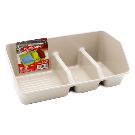 Organizador fregadero estropajero plastico  Beige (1/4)