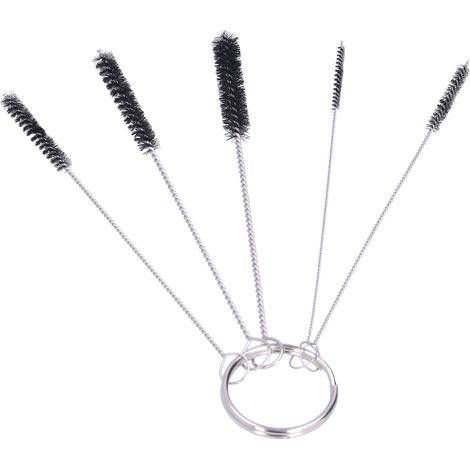 Ensemble de goupillons en nylon pour tubes à essai, outil de nettoyage pour verres et machines à café, noir, 2/2,5/3/4/5 (1/5)
