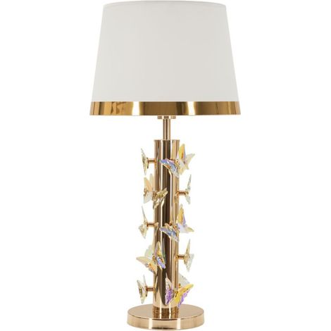 Lampe à Poser "Butterfly" 74cm Or & Blanc (1/5)