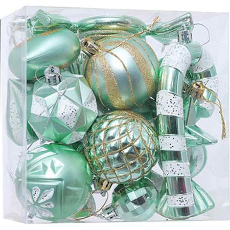 Boules de Noël décoratives pour sapin de Noël, décorations de sapin de Noël incassables, boules suspendues pour décoration de fête de fin d'année (1/5)
