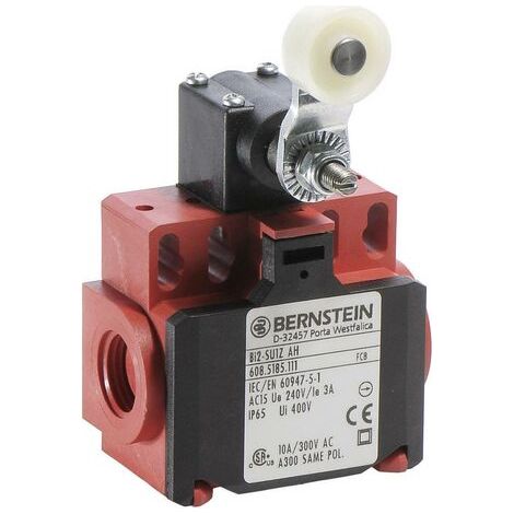 Bernstein 6085185111 BI2-SU1Z AH Interrupteur de fin de course 240 V/AC 10 A levier pivotant à galet à rappel IP65 1 pc (1/2)