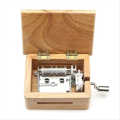 Boîte à musique à manivelle à 15 tons avec perforatrice de ruban de papier, boîte en bois, mécanisme de composition de papier à musique, création musicale à faire soi-même (1/5)
