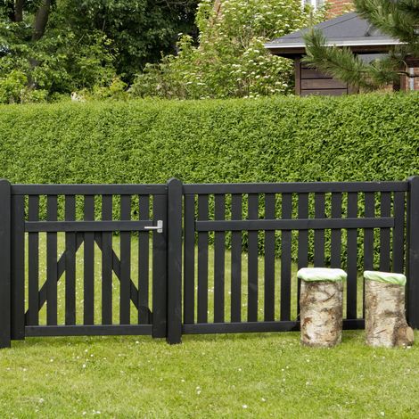 Plus Einzeltor Country 100 x 98 cm schwarz Sichtschutz