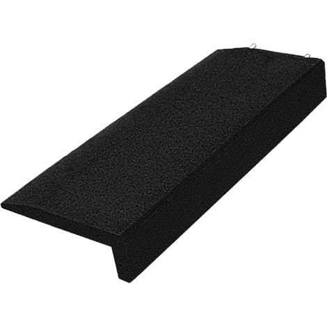 Tira de retención de borde de goma en forma de L - 100x40x14,5 cm - Negro (1/3)