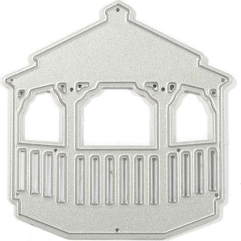 Matrice De Découpe En Acier Au Carbone Pour Scrapbooking Et Loisirs Créatifs - Modèle Pavillon - 1 Pièce (1/2)