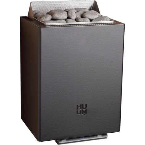 HUUM Core Wall 9 Black Saunaofen 9 kW finnischer Saunaofen Design Wandofen