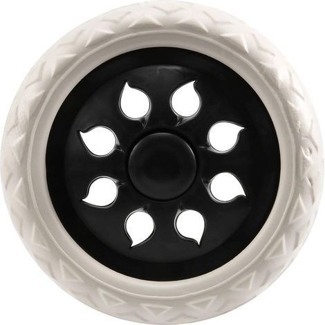 Noir Blanc Noyau Plastique Mousse Chariot pour Achats Roulettes Panier Roue (1/5)