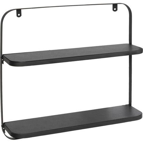 Étagère murale Moderne Amy Noir MDF et métal 2 Tailles disponibles 45 x 12 x 40 cm (1/5)