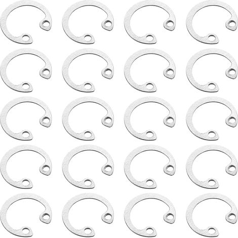 20Pcs 9mm Anneau Circlips Interne En Acier Inoxydable 304 Argenté (1/5)