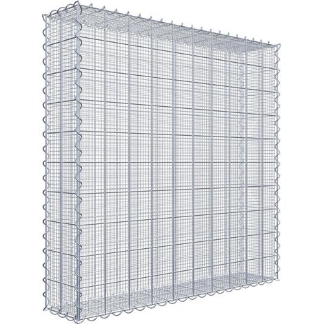 Gabiondeco - Gabion à mailles très fines pour gravillon 100 cm x 100 cm x 20 cm (L x H x P). maille 10 x 10 cm. spirale - Made in Germany (1/3)