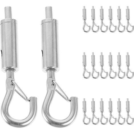 Lot de 20 tendeurs à crochet pour câble de suspension de voile d'ombrage-6.1x1.8cm-Silver (1/2)