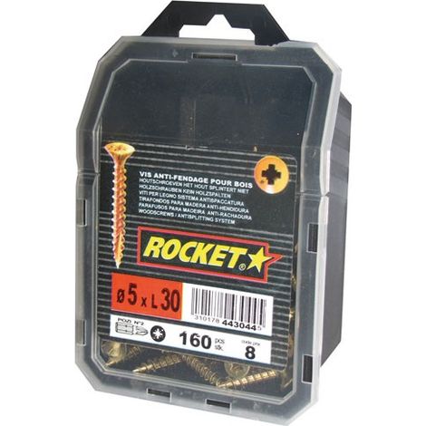 Rocket Vynex Schrauben aus Stahl 30 mm Durchmesser 5 mm - 160 Stück
