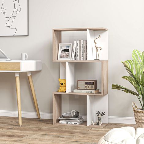Librería moderna de madera para oficina, 3 estantes, 60 × 24 × 111,4 cm (1/5)
