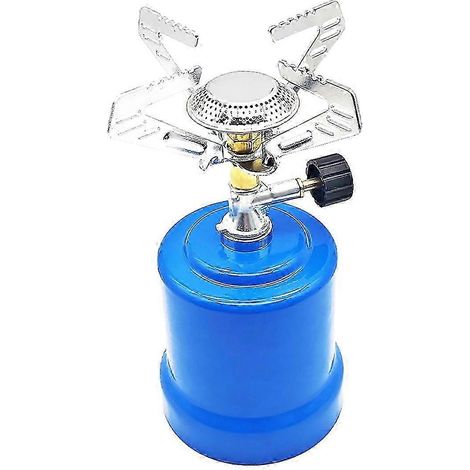 Réchaud de camping extérieur avec cartouche de gaz 190 g, brûleur à propane réglable, idéal pour la pêche, la randonnée et les pique-niques. (1/5)