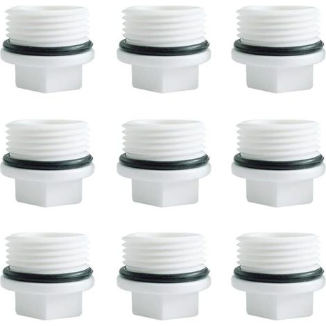 9 Pièces G3/4 BSP Capuchon de fermeture avec filetage intérieur,Bouchon d'obturation et rondelle(Filets externes)