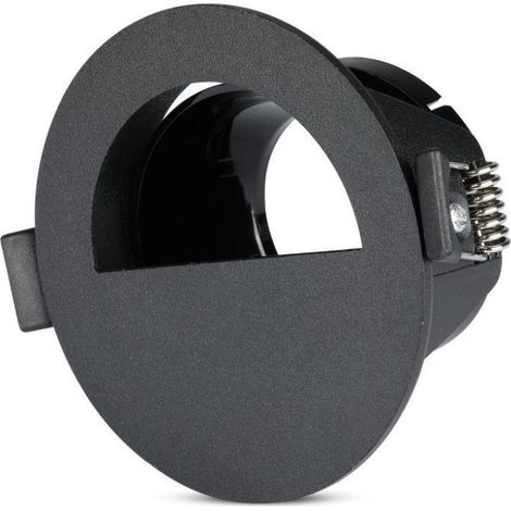V-TAC Portafaretto LED da Incasso GU10 con Sezione a Mezza Luna Colore Nero con Interno Nero (1/5)
