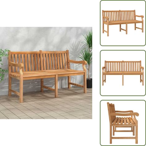 Panca in legno - vidaXL Panca da Giardino 150 cm in Legno Massello di Teak -