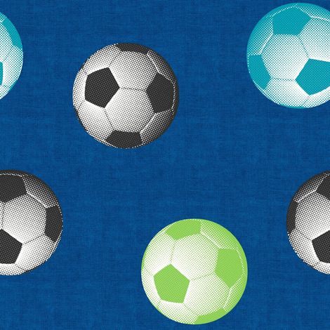 Muriva Football Blue Wallpaper Children Turquoise Green Modern Feature Wall (1/5)