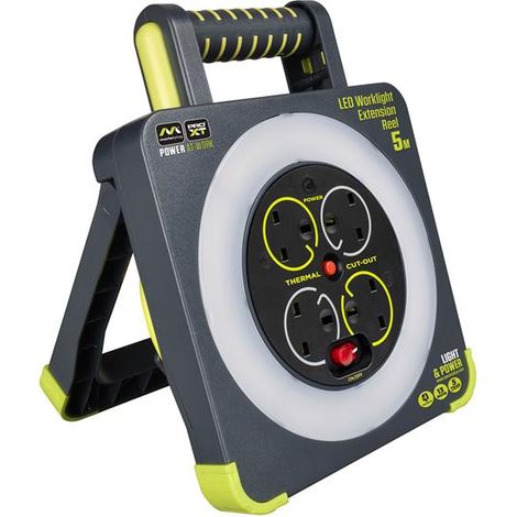 Masterplug Work Light Cable Reel 240V 13A 4-Socket 5m (1/5)