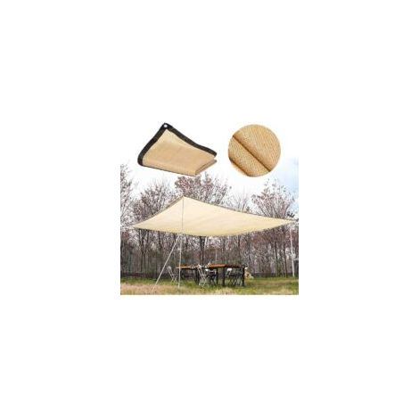 Vela de sombra rectangular color beige, 90% resistente a los rayos UV, transpirable, ideal para invernaderos, pérgolas, jardines y piscinas, 4 m x 5 m - Crezuo (1/4)