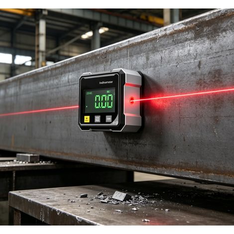Inclinomètre numérique à double laser niveau inclinomètre magnétique quatre faces rechargeable par USB outil de mesure d'angle et de pente (1/5)